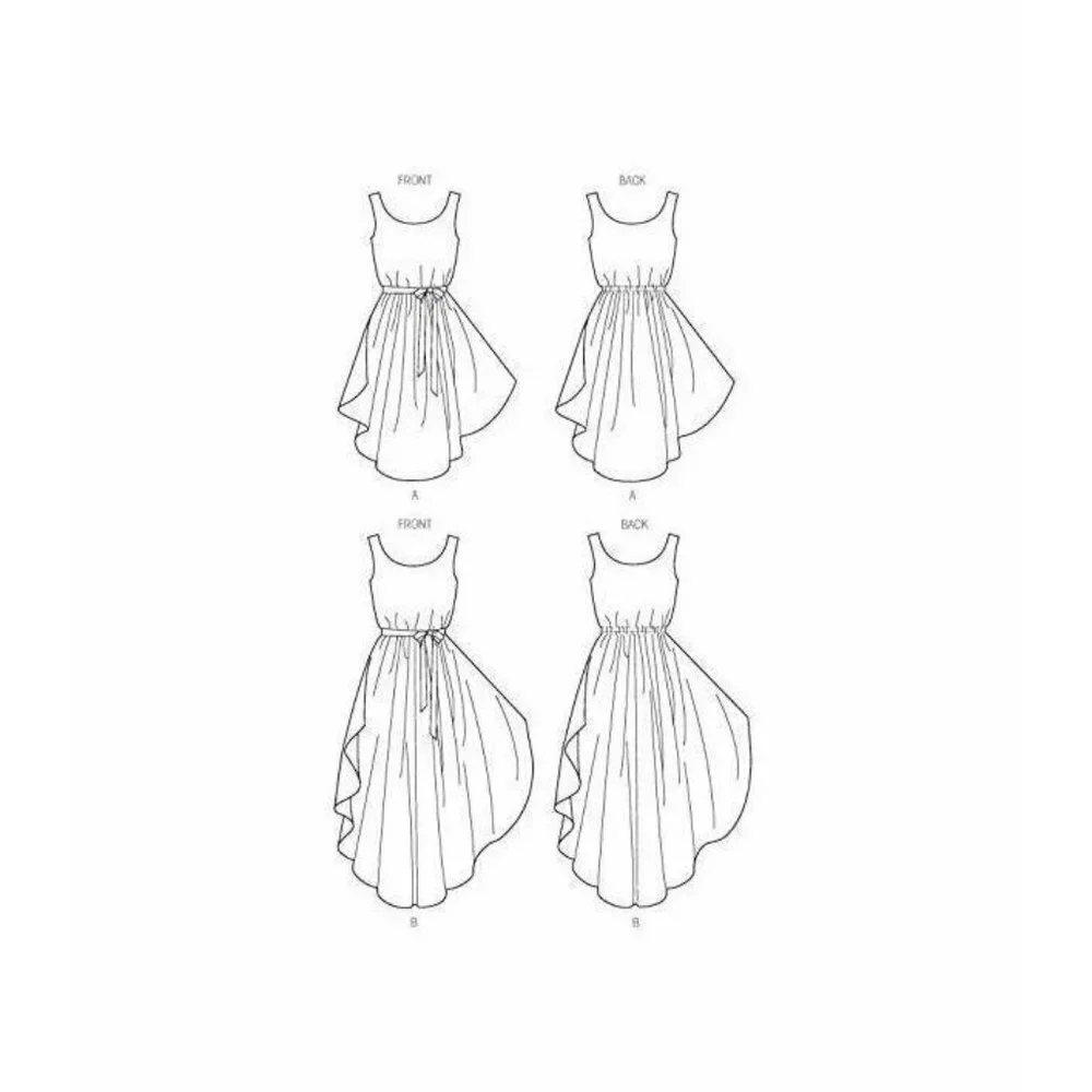 Butterick Sewing Pattern 6021‎ Misses Dress Belt Size 8-16 Maxi Knee Length